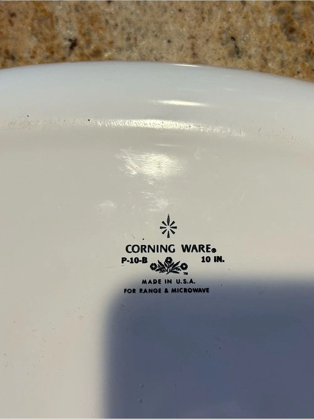 Corningware P-10-B 10” Pyroceram Vintage Cornflower Blue Baking Dish Rounded
